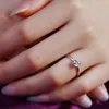 Femmes mariée bague de mariage Solitaire diamant bagues de fiançailles pour femme mode bijoux cadeau volonté et sablonneux