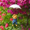 Trädgårdsdekorationer Roligt djurskulptur Hängande från ett paraply Simulering Hängsmycke Fönster Trädgård Gårdsdjur Decor Resin Crafts