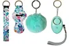 7 Farben Modeverteidigung Schlüsselanhänger Set Pompom Alarm Keychain Lippenstifthalter und Armband für Frau Männer Selbstverteidigung Schlüsselring