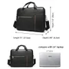 Мужские натуральные кожаные портфель сумки Lychee шаблон 14 дюймов ноутбук бизнес компьютер простые сумки офисные сумки
