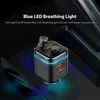 Kit adattatore per auto Bluetooth Retroilluminato a LED QC3.0 USB-C PD Caricatore rapido da 18 W Lettore musicale MP3 wireless