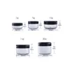 Plastica Cosmetic Cream Test Jar Mini Sample Bottle 3G 5G 10G 15G 20G con tappo colorato Clear Cosmetics Lotion Container