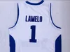 Męskie NCAA Chino Hills Huskies # 1 Lamelo Ball Koszykówka Jersey Home White Szyte Koszulki szkolne