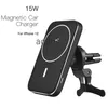 15W magnetische drahtlose Auto-Ladegerät-Halterung für iPhone 12 Pro Max Mini zum schnellen Aufladen Air Vent-Telefon-Halter-Stand-Ladegerät
