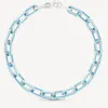 Collier pour femmes de haute qualité chaînes unisexes bambou bleu et argent dame colliers de mode simples personnalité premier choix pour Party292Z