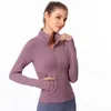 Frauen Athletic Sport Shirts Slim Fit Langarm Fitness Mantel Yoga Crop Tops mit Daumenlöchern Gym Jacke Workout Sweatshirts Outfit