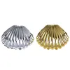 Goud shell vorm bruiloft snoep doos plastic gift gunst houder dozen verjaardag kerstfeest zilver wit roze decor levert