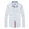 Najlepiej sprzedam Francja Marka Mężczyźni Business Casual Shirt dla mężczyzn Bawełna Koszula Męskie Hafty Sukienka Społeczne Koszulki Rozmiar M do 3XL G0105