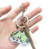 Outdoors Mountain Starry Night Acrylic Key Chains Wild Camping Hiking Tassel Key Ring Adventure Keychain Bag Hanging Accessories G1019