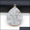 Breloques bijoux résultats composants 2021 pierre naturelle Agate cristal dent goutte forme pendentif pour faire bricolage collier accessoires exquis G
