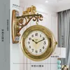 Wall Clocks Simple Creative Clock Nordic Gift Living Room Flip Classic Double Sided Modern Reloj De Pared Home Decor DF50WC