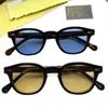 럭셔리 복고풍-빈티지 Johnny Depp Sunglasses UV400 SESA- 블루 나이트 버전 옐로우 고글 유니니스 렉스 이탈리아 판자 카트 라운드 풀 리그 유리 209f