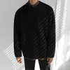 IEFB /men's wear sweater autumn and winter loose all-match Korean style vintage oversize kintted sweater round collar pullover 211006