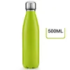 Cola-vormige water 500 ml fles geïsoleerde dubbele wand vacuüm heideveiligheid BPA gratis roestvrijstalen high-luminantie thermosflessen