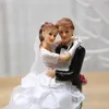 VILEAD 13cm 23cm Resin Wedding Couple Doll Figurines Romantic Wedding Ornament Europe Wedding Figures Sweet Home Accessories 210811