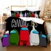 Ensembles de literie Ensemble de dessin animé Jeu mignon Housse de couette avec taies d'oreiller King Size pour enfants Enfants Cadeau Maison Textile Lit