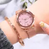 Montres-bracelets multicolore luxe ciel étoilé femmes montres bracelet en or rose quartz dames horloge mince femme montre-bracelet relogio feminino