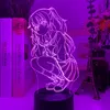 3D LED Gece Işık Anime Charlotte Nao Tomori Yatak Odası Dekor Doğum Günü Hediyesi Gece Lambası Charlotte Nao Tomori Işık