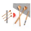 Spoons Long Handle Mixing Spoon Soup Home Kitchen Pot Wooden Dessert Honey Tableware Cooking Coffee