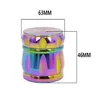 Wholesale 60mm Zinc Alloy 4 layer Rainbow Smoking Tobacco Herb Grinders Smoke Crusher For Smoke Pipe Accessories