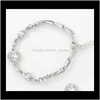Drop dostawa 2021 Bransoletka Ocean Charm Austrian Crystal Love łańcuch serca bransoletki bransoletki biżuteria na wesele świąteczne