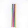 PP Colorful Plastic Straws Suction Creative Curved DIY Twistable Disposable Transparent Straws Christmas Party Supplies W-00835