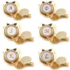 Personlig Initial Brev Soother Pacifier med Diamond Hängsmycke Kedja Hållare Klipp Dummy Pacifiers Set 14K Gul Guld Finish För Spädbarn Barn Barn L121402