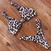 Low Waist Sexy Swimsuit Brazilian Thong Bikini 2021 Push Up Bikini Set High Cut Swimwear Female Leopard Sexy Women Bathing Suit X0522