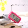 Smart Mute Väckarklocka LCD Smart Temperatur Söt Ljuskänslig säng vid sängen Digitala väckarklockor Snooze Nightlight Kalender WH0046