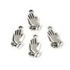 300pcs Antik Silver Alloy Bön Hand Charms Pendants För Smycken Gör Armband Halsband DIY Tillbehör A-683