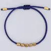 Blue Woven Rope 3pcs/set Charm Bracelet Men Bracelets Designs Copper Beads Handmade Bangles For Women