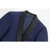 Hommes d'affaires formels Slim Fit Vin Rouge 3PC Costumes (Veste + Pantalon + Gilet) Marque Un Bouton Châle Revers Costume Homme S-6XL 210522