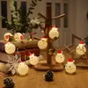 Strings Led Snowman Headlamp String Color Lights Flash Santa's Battery Box Christmas Decorative Snow Lamp Year Lighting