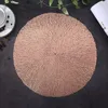 マットパッドヨーロッパスタイルの円形の形のポリ塩化ビニールの滑り止めの断熱コーヒーマットのテーブルウェアパッドのためのテーブルの装飾