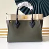 Designer Handbag ON MY SIDE Luxurys Designers Bags Tote Bag 5A Genuine LeatherHigh Quality Version Fashion Saddle Beach213S