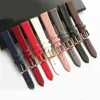 Watch Bands Ultra Thin Soft Cowhide Strap Anti Horizontal Pattern Hand Accessories For Women's Watches Pink Red White 16mm18mm20mm22mm Hele2
