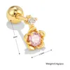 Estilo coreano coração flor hélice cartilagem cartilagem pregos brincos de corpo piercing jewerly para mulheres e meninas