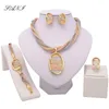 Earrings & Necklace Fani Bridal Gift Dubai Gold-colorful Jewelry Sets Brand Nigerian Wedding Accessories African Beads Set Wholesale Design