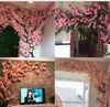 2021 Kirschblüten, künstliche Blumen, Zweige für Hochzeit, Bogenbrücke, Dekoration, Decke, Hintergrund, Wanddekoration, gefälschte Blume