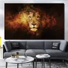 HD Impressions Abstrait Animal Lion Peinture Imprimé sur Toile Photos Art Mural Modernes pour Salon Poster Curros Décoration