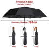 Classic English Style Paraply Män Automatisk 10RIBS Stark vindresistent 3 Folding Rain Business Man Kvalitet Parasol 210721
