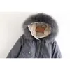 Hiver Chaud Veste Col De Fourrure Longue Parka Plus La Taille Manteau Casual Coton Outwear Park taille 210531