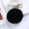 Party Favor Kolorowe 8cm Naśladuj Rabbit Fur Ball Brelok Samochód Torebka Breloki Dekoracja Puszyste Faux Klucz Bagier Akcesoria