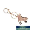 Roller Skates Shoe Crystal Keychain Handbag Pendant Keys Holder Rhinestone Keyring