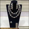 Boucles d'oreilles collier ensembles de bijoux Godki Hiphop Punk 4 pièces glacé Miami lien chaîne ensemble pour les femmes fête de mariage cubique Zircon Dubai mariée goutte