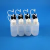 100 Sets/Lot 20ml Plastic Squeezable Dropper Bottles With Metal Needle Caps & Rubber Safe Tips LDPE Liquid EYE DROPS Vapor OIL Flux 20 mL