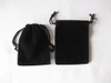 100 Pcs Black Velour Velvet Drawstring Bag Gift Wrap Bags Jewelry Pouches 7X9 cm (Brown/Blue/Red)