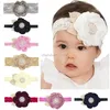 Flower Leaf Lace Headbands Baby Children Chiffon Hair Band for girls fashion jewelry will and sandy white red blue