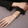 Catena a maglie Trendy Punk Metal Luxury Gold Bracciale Bangle Womens Alloy Skull Joker Gioielli geometrici per ragazze