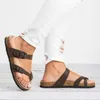 Sandálias Plus Size Moda de Verão para Mulheres Clipe de Tee Sapatos Feminina Flats Flip-Flops Fivela Strap Slide Shoe Shoe